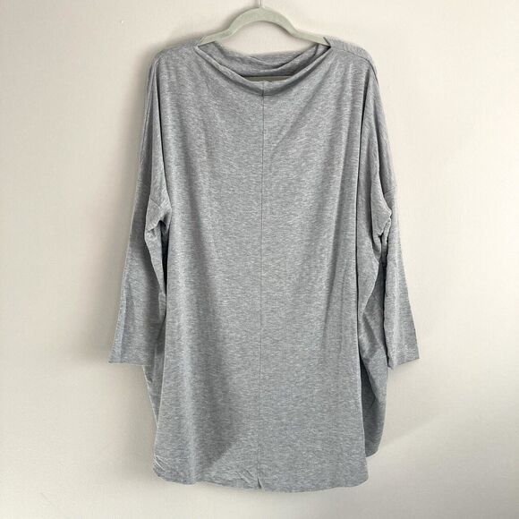 Bryn Walker Dimitri Tunic Top Womens Medium Gray Stretch Long Sleeve Boat Neck - Picture 6 of 10
